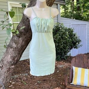 Soft mint green spaghetti strap dress !! Size S. Good condition!! 🪴